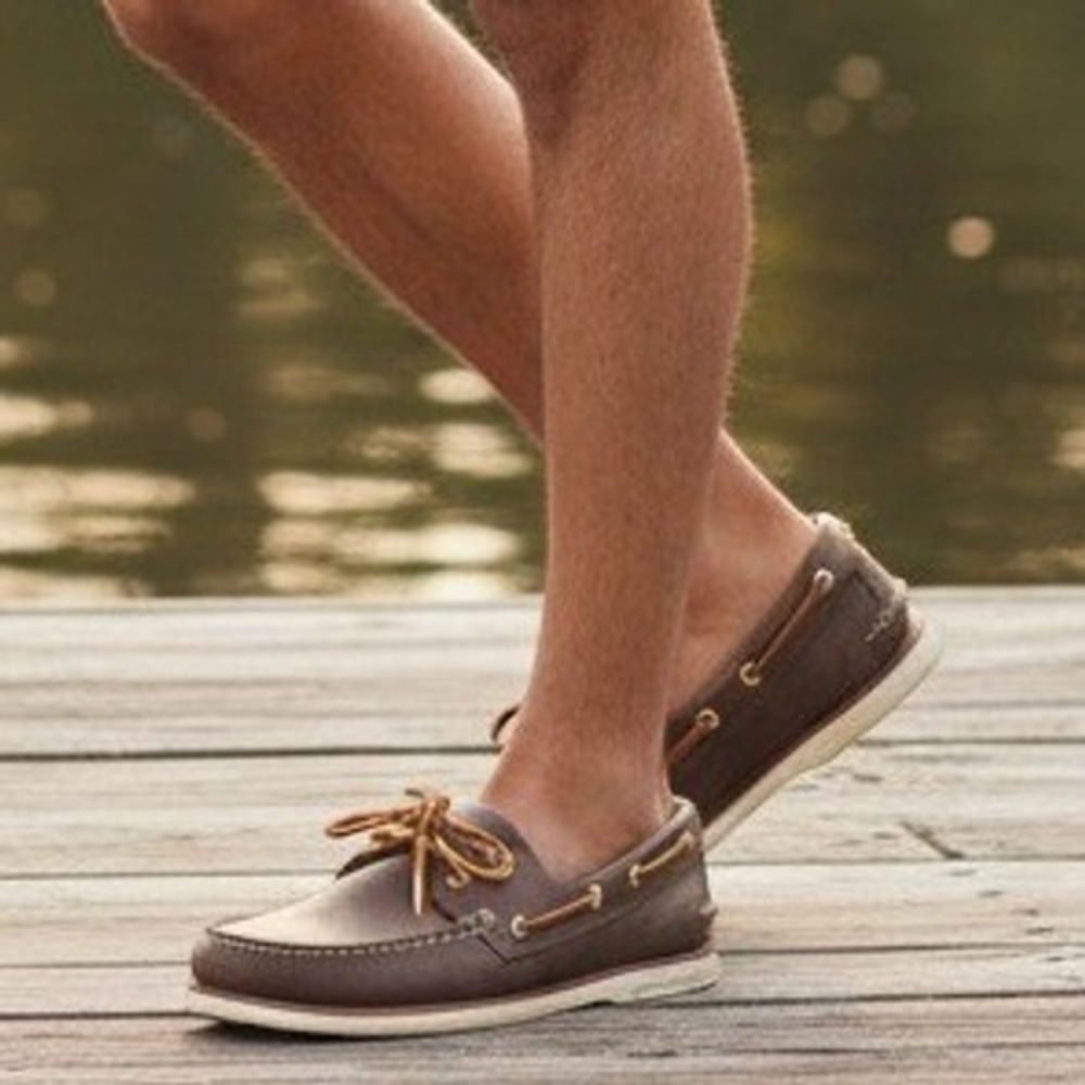 Sperry Gold Cup Authentic Original Men Boat Shoe 11 Nautical Brown Leather